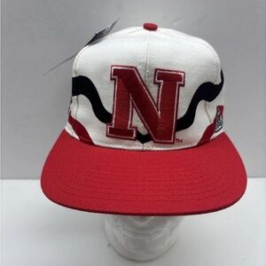 NWT RARE Vintage Apex Wave Ribbon Nebraska Huskers SnapBack Hat